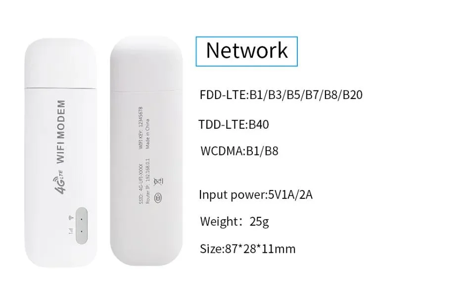 4G LTE USB Modem Adapter with WiFi Hotspot SIM Card Mf783 for Europe-Asia-Africa Market for Laptop Pk Hua-Wei E8372