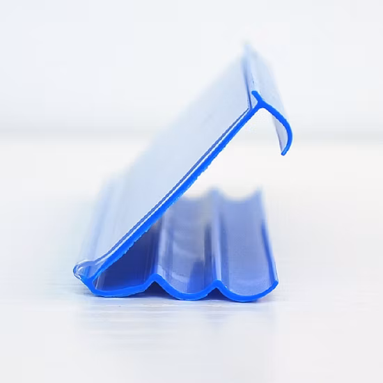 Produit chaud pour le support d'étiquette de bande de données d'extrusion personnalisé par PVC en plastique pour l'étagère de supermarché