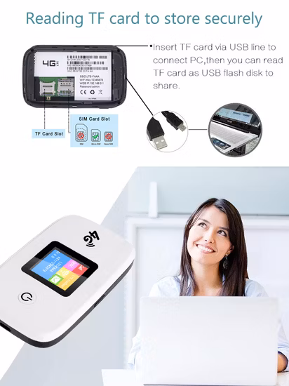 Fabricant OEM & ODM 3G 4G LTE Pocket Hotspot Mifi routeur réseau sans fil avec emplacement pour carte SIM
